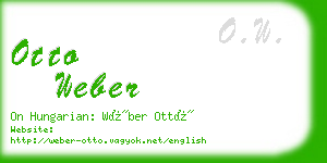 otto weber business card